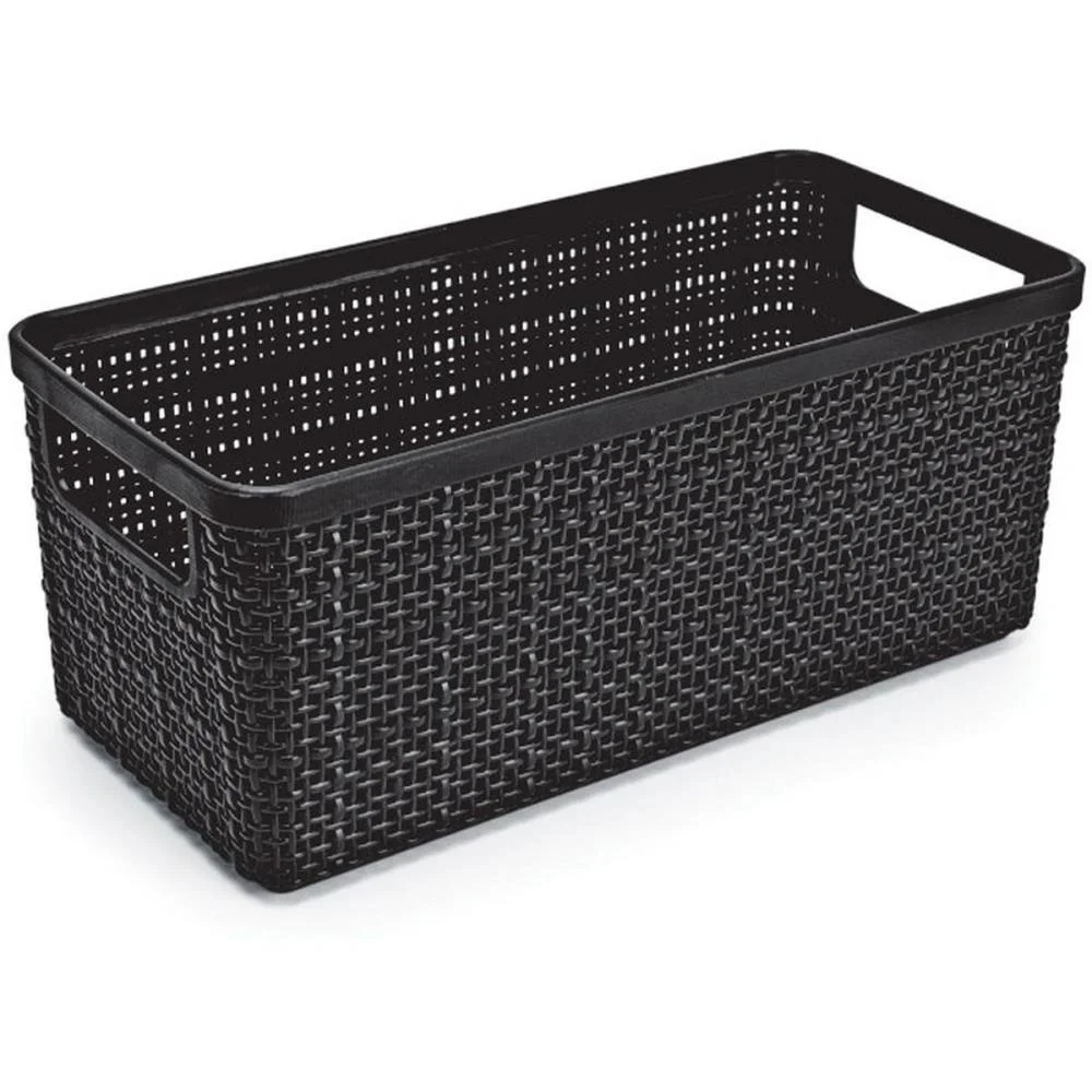 CESTA ORGANIZADORA JUTA ALONGADO PEQUENO 1,5L PT NITRON (UNIDADE) - imagem 2