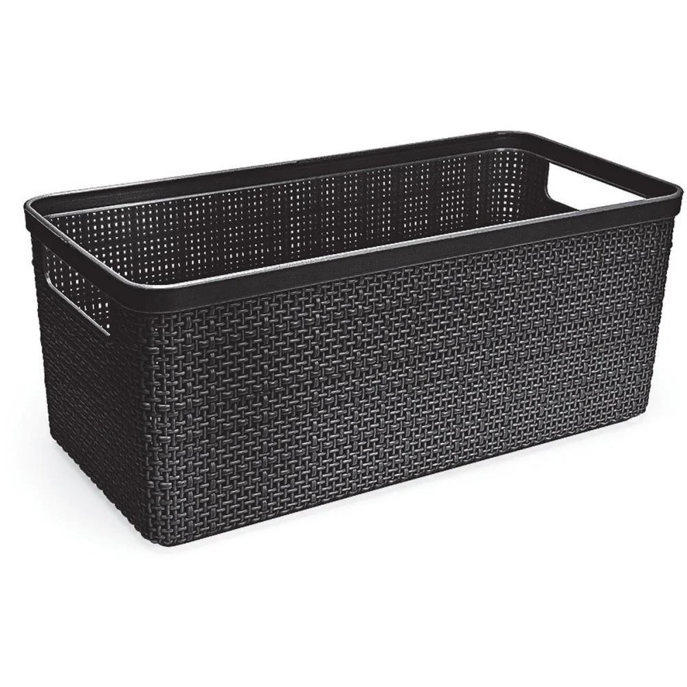 CESTA ORGANIZADORA JUTA ALONGADO MEDIO 3,7L PT NITRON (UNIDADE) - imagem 3