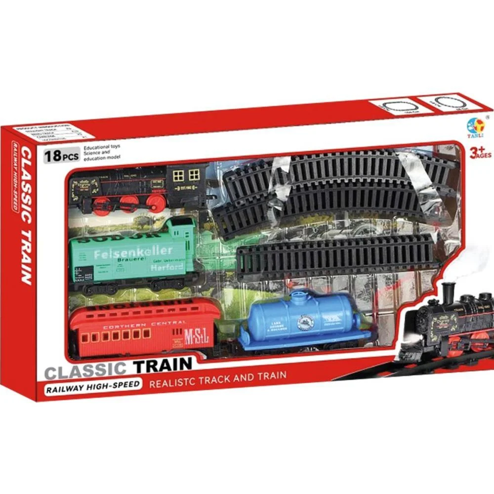 LOCOMOTIVA TREM CLASSICO 18PCS PILHA SAMBA TOYS (UNIDADE) - imagem 2