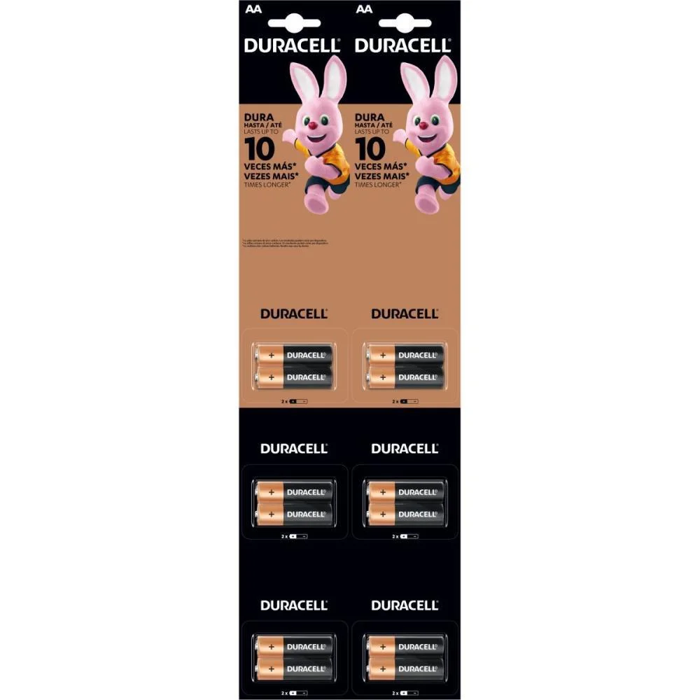 PILHA ALCALINA PEQUENA AA CARTELA 6 X 2UN DURACELL (CARTELA) - imagem 2