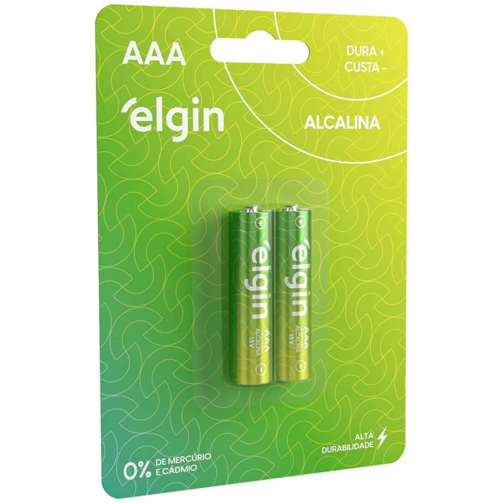 PILHA ALCALINA PALITO AAA ELGIN (BL.C/02) - imagem 2