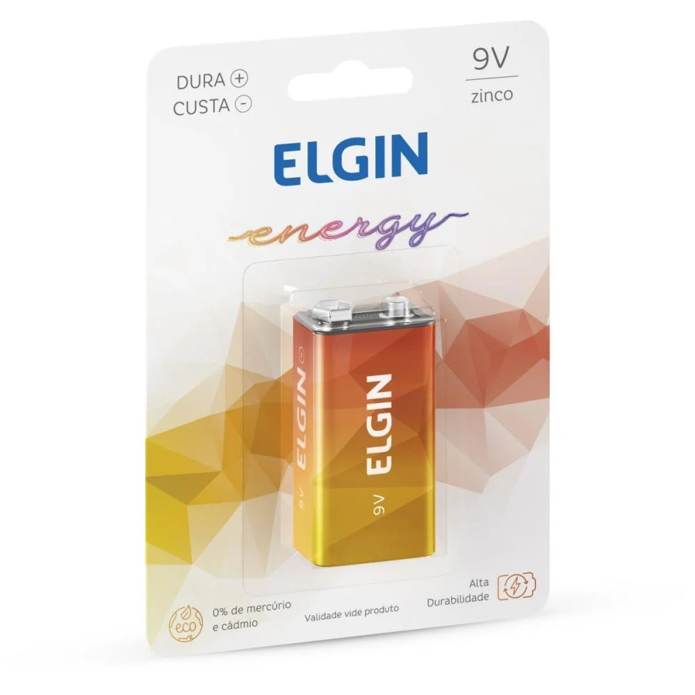 PILHA BATERIA 9V ZINCO 10BLISTERSX1UNID. ELGIN (CAIXA) - imagem 4
