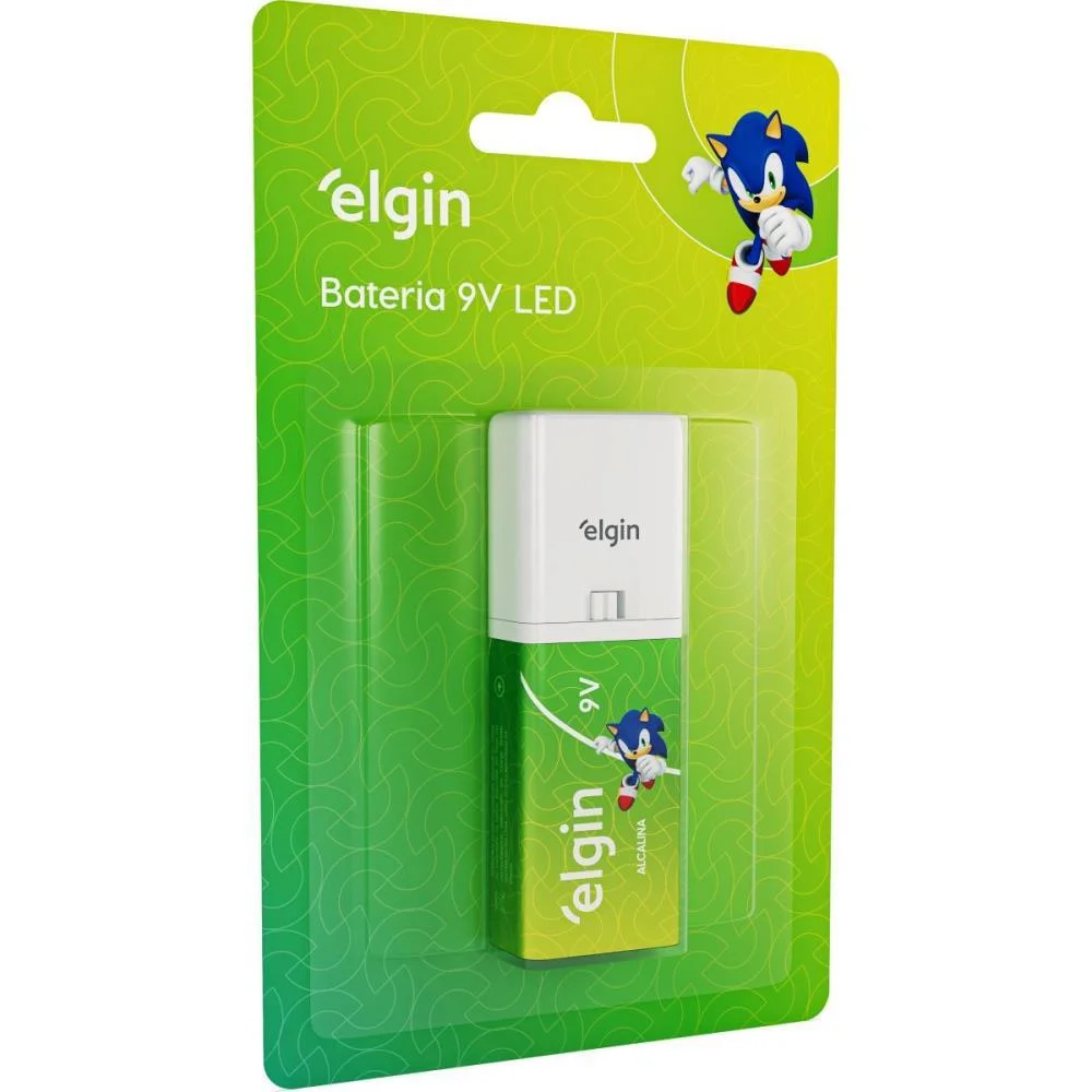 PILHA BATERIA 9V C/LANTERNA LED LUZ AZUL ELGIN (UNIDADE) - imagem 5