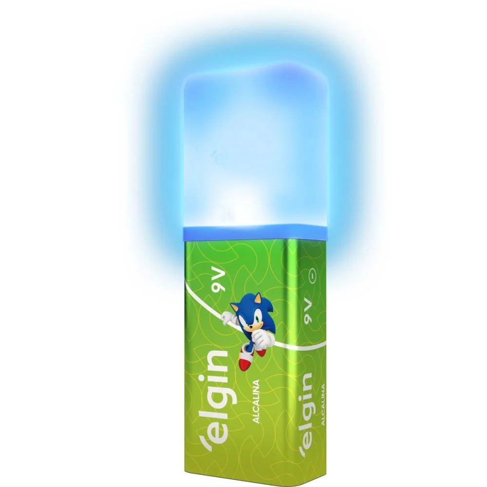 PILHA BATERIA 9V C/LANTERNA LED LUZ AZUL ELGIN (UNIDADE) - imagem 6