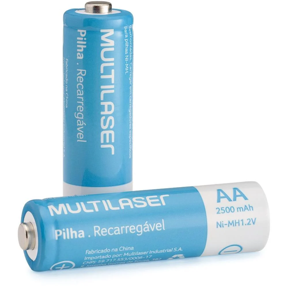 PILHA RECARREGAVEL PEQUENA AA 2500MAH C/04 MULTI (BLISTER) - imagem 4