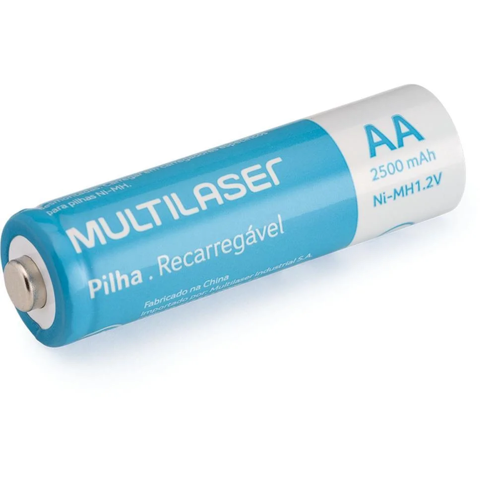 PILHA RECARREGAVEL PEQUENA AA 2500MAH C/04 MULTI (BLISTER) - imagem 5