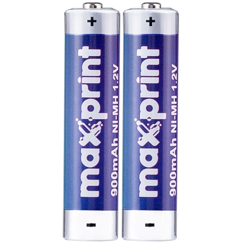 PILHA RECARREGAVEL PALITO AAA 1,2V 900MAH MAXPRINT (BL.C/02) - imagem 4