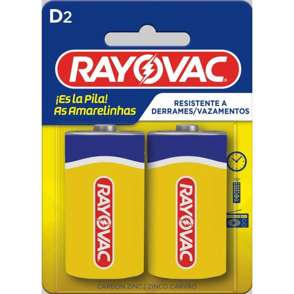 PILHA ZINCO GRANDE D RAYOVAC (BL.C/02) - imagem 2