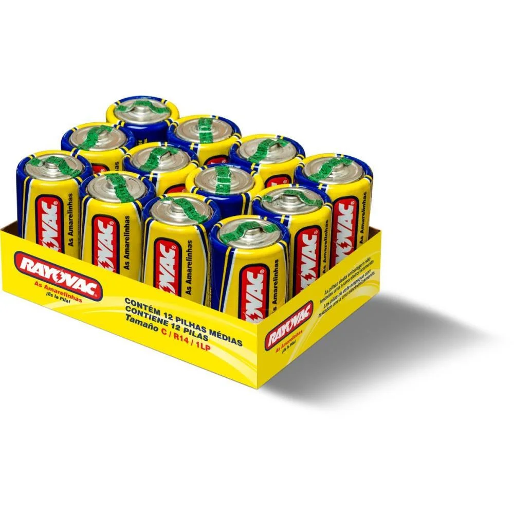 PILHA ZINCO MEDIA C COM 12 PILHAS RAYOVAC (BANDEJA) - imagem 3