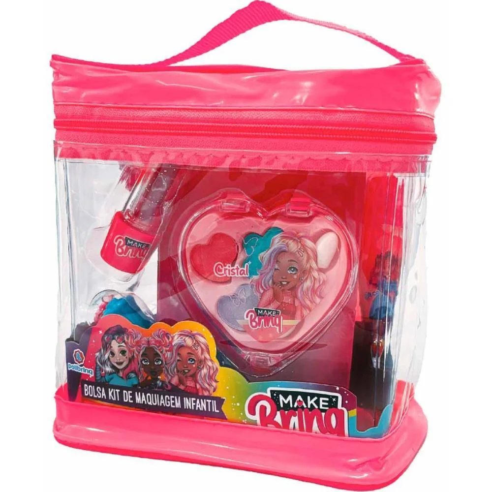MAQUIAGEM E BELEZA INFANTIL MAKE BRINQ NECESSAIRE C/7PCS POLIBRINQ (KIT) - imagem 3