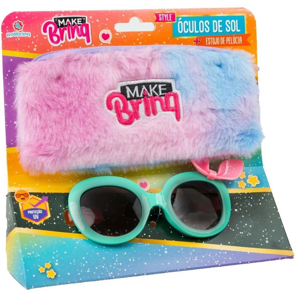 MAQUIAGEM E BELEZA INFANTIL MAKE BRINQ OCULOS SOL+ESTOJO POLIBRINQ (UNIDADE) - imagem 4