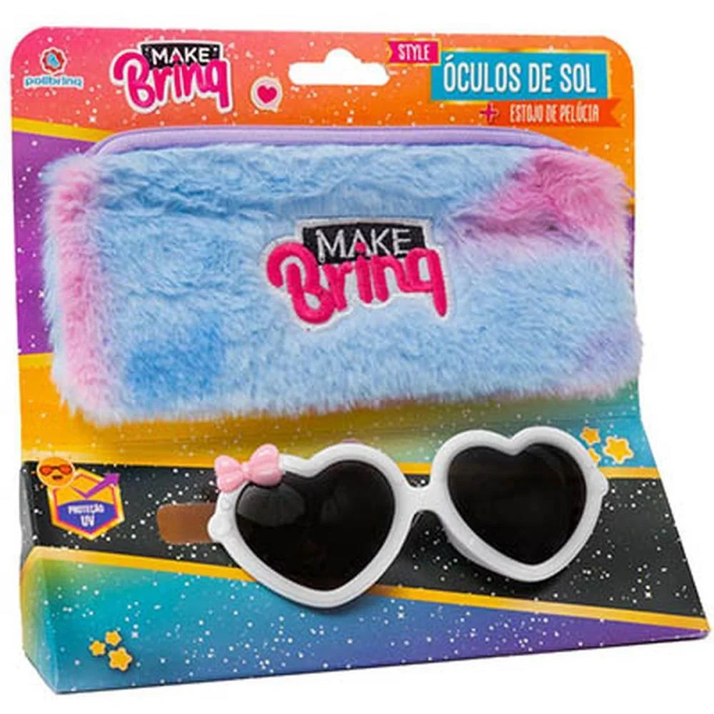 MAQUIAGEM E BELEZA INFANTIL MAKE BRINQ OCULOS SOL+ESTOJO POLIBRINQ (UNIDADE) - imagem 5