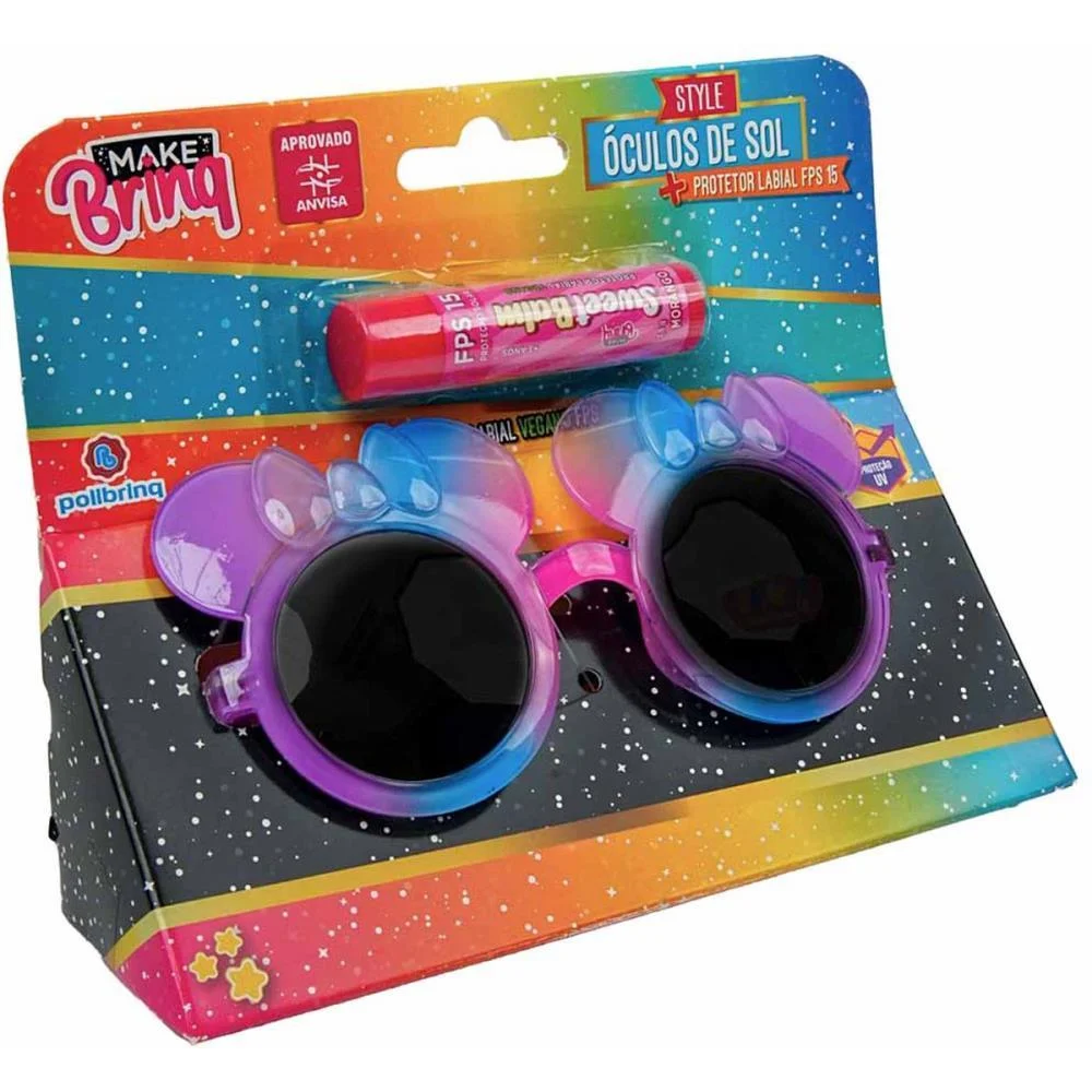 MAQUIAGEM E BELEZA INFANTIL MAKE BRINQ OCULOS+PROTE.LABIAL POLIBRINQ (UNIDADE) - imagem 4