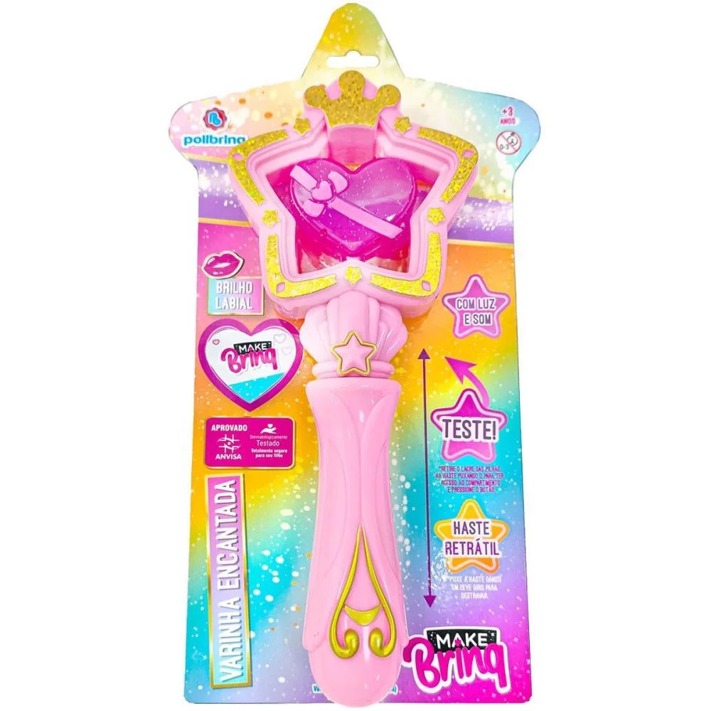 MAQUIAGEM E BELEZA INFANTIL MAKE BRINQ VARINHA C/GLOSS POLIBRINQ (UNIDADE) - imagem 5