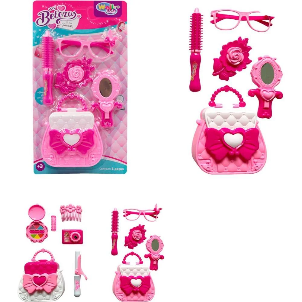 MAQUIAGEM E BELEZA INFANTIL KIT BELEZA MISS GLAMOUR (S) WELLMIX (BLISTER) - imagem 3