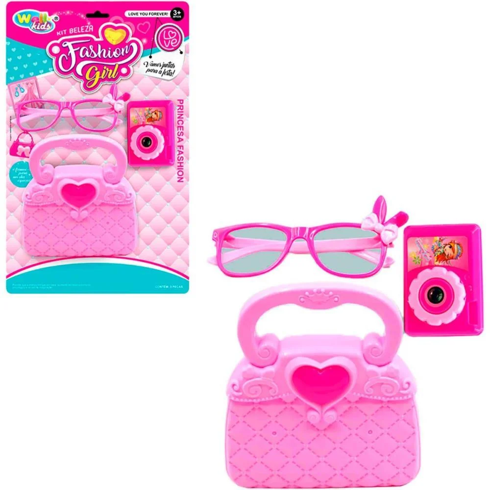 MAQUIAGEM E BELEZA INFANTIL KIT BELEZA FASHION GIRL 3PCS WELLMIX (BLISTER) - imagem 2
