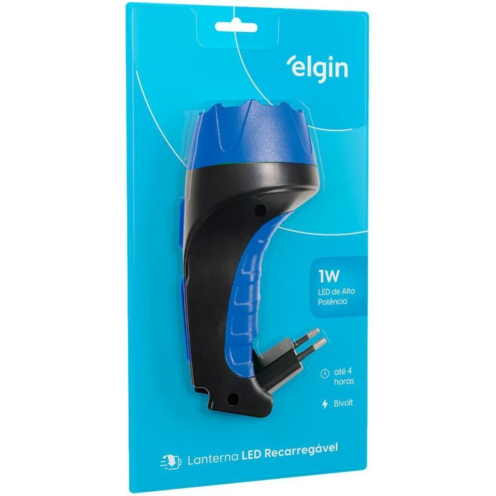 LANTERNA LED MEDIA RECARR.1,0W 500MAH ELGIN (UNIDADE) - imagem 3