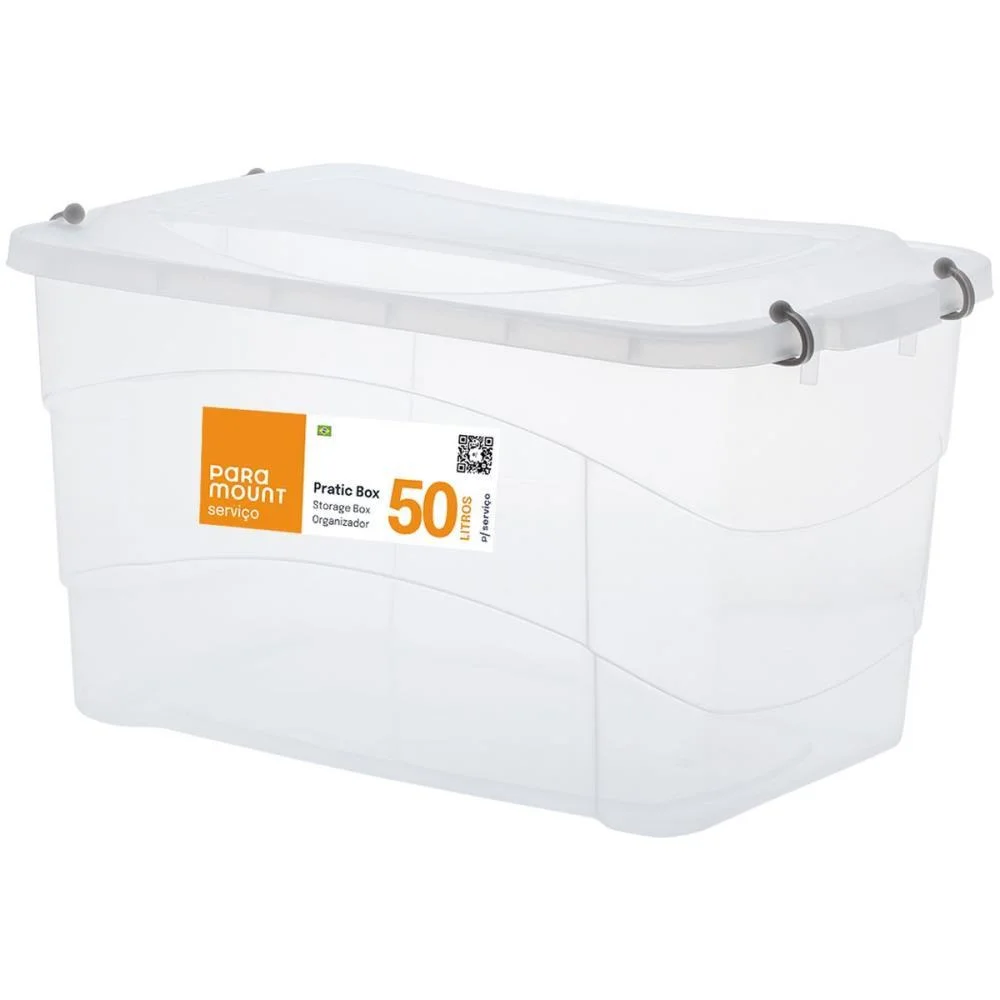 CAIXA PLASTICA MULTIUSO PRATIC BOX 50L 59X38X34CM. PARAMOUNT (UNIDADE) - imagem 2
