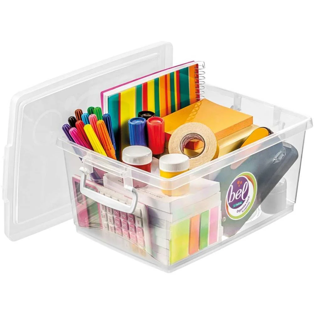 CAIXA PLASTICA MULTIUSO CRISTAL 4L 19X26X12CM C/TRAVA ORDENE (UNIDADE) - imagem 4