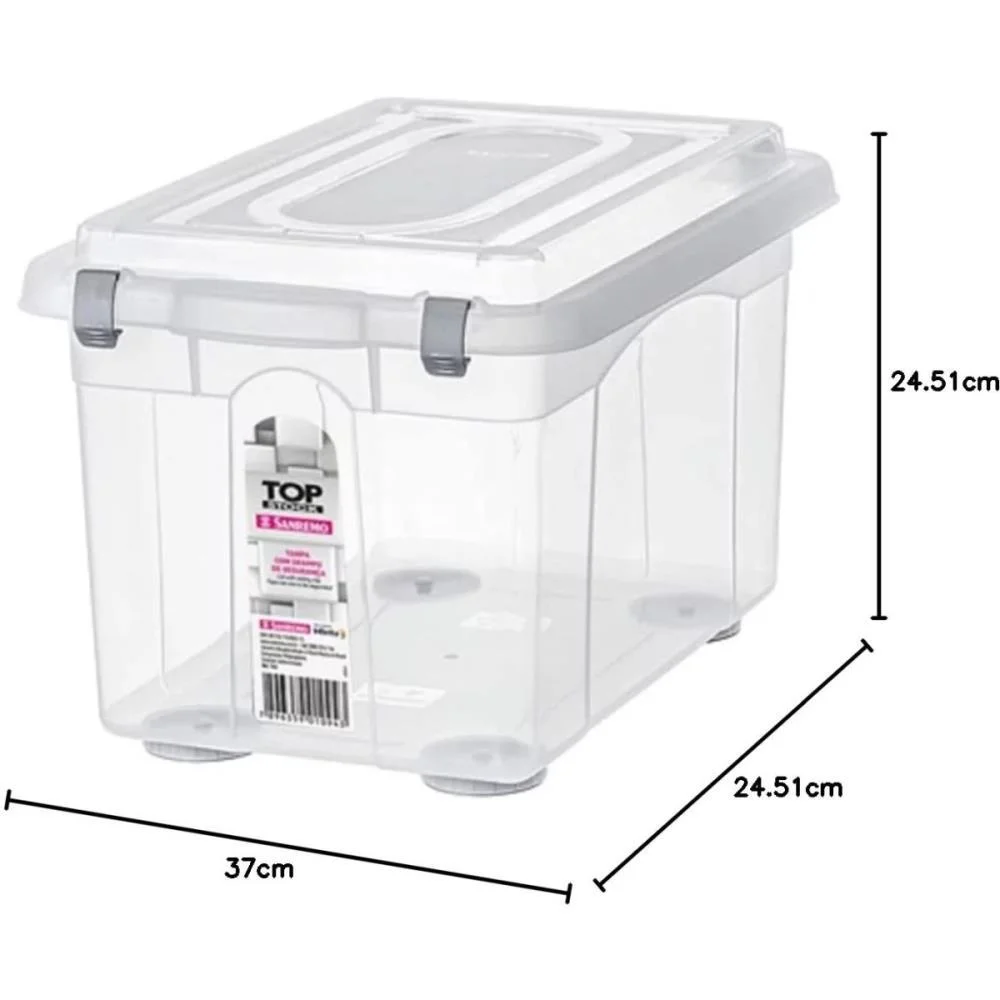 CAIXA PLASTICA MULTIUSO TOP STOCK 16,7 LITROS SANREMO (UNIDADE) - imagem 4