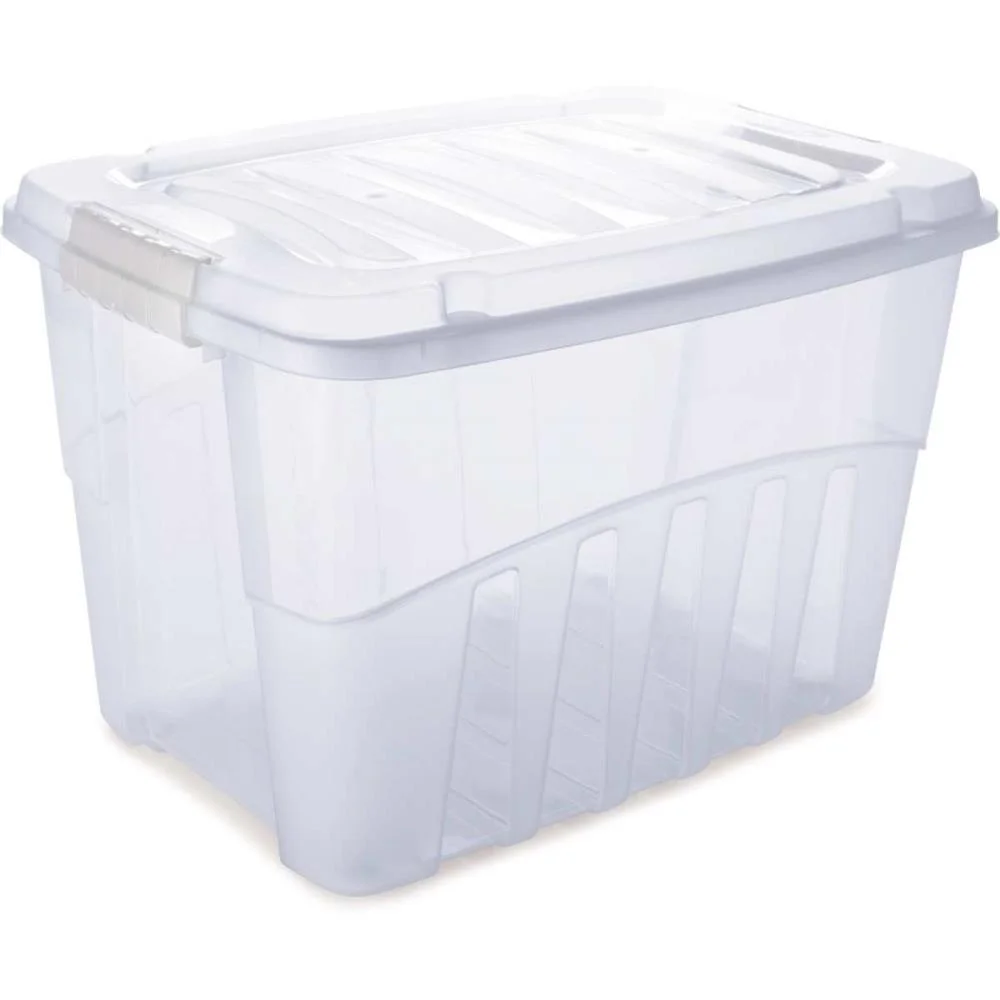 CAIXA PLASTICA MULTIUSO GRAN BOX ALTA INCOLOR 56L PLASUTIL (UNIDADE) - imagem 2
