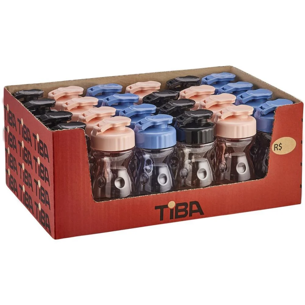 GARRAFA PLASTICA VENEZA TRANSP. SORTIDA 350ML TIBA (DP.C/24) - imagem 8