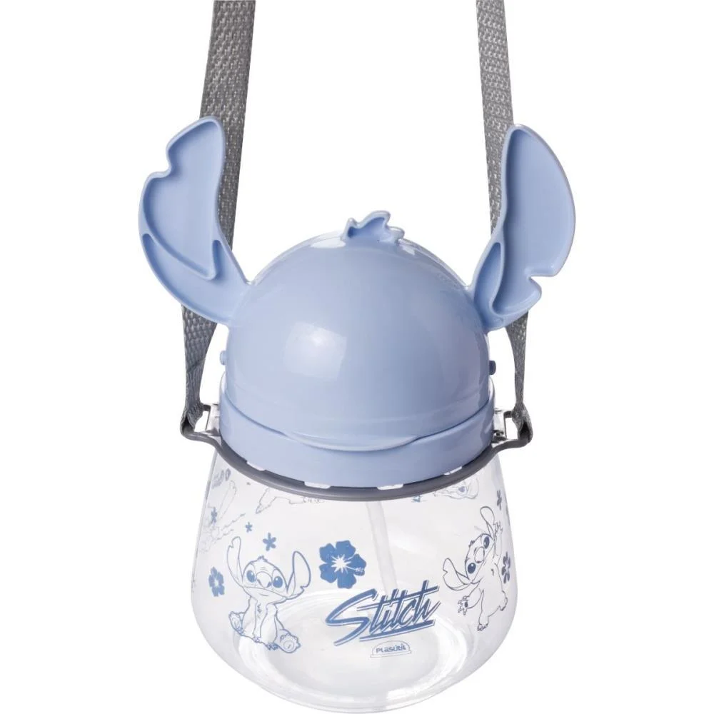 GARRAFA PLASTICA STITCH LUDICA FLIP AUTOM. 1,1L PLASUTIL (UNIDADE) - imagem 3