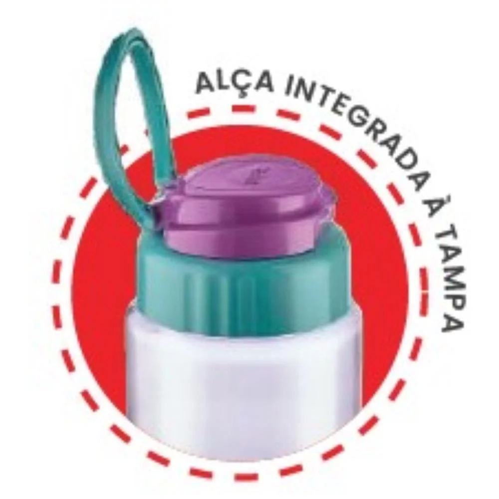 GARRAFA PLASTICA ATENAS 500ML ROSA C/MEDIDOR TIBA (UNIDADE) - imagem 4