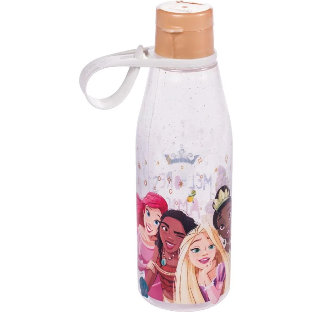 GARRAFA PLASTICA PRINCESAS ABRE FACIL 530ML PLASUTIL (UNIDADE) - imagem 3
