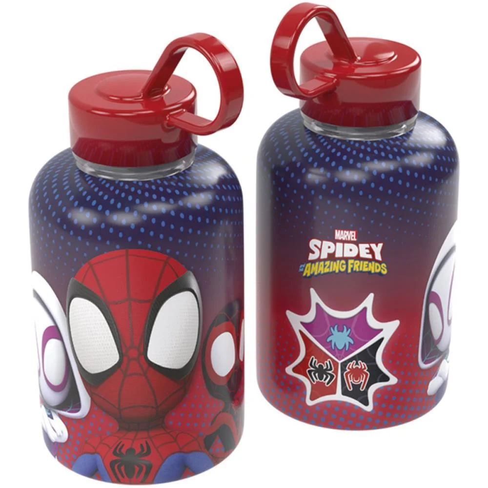 GARRAFA PLASTICA SPIDEY CILINDRICA 280ML VERMEL PLASUTIL (UNIDADE) - imagem 2