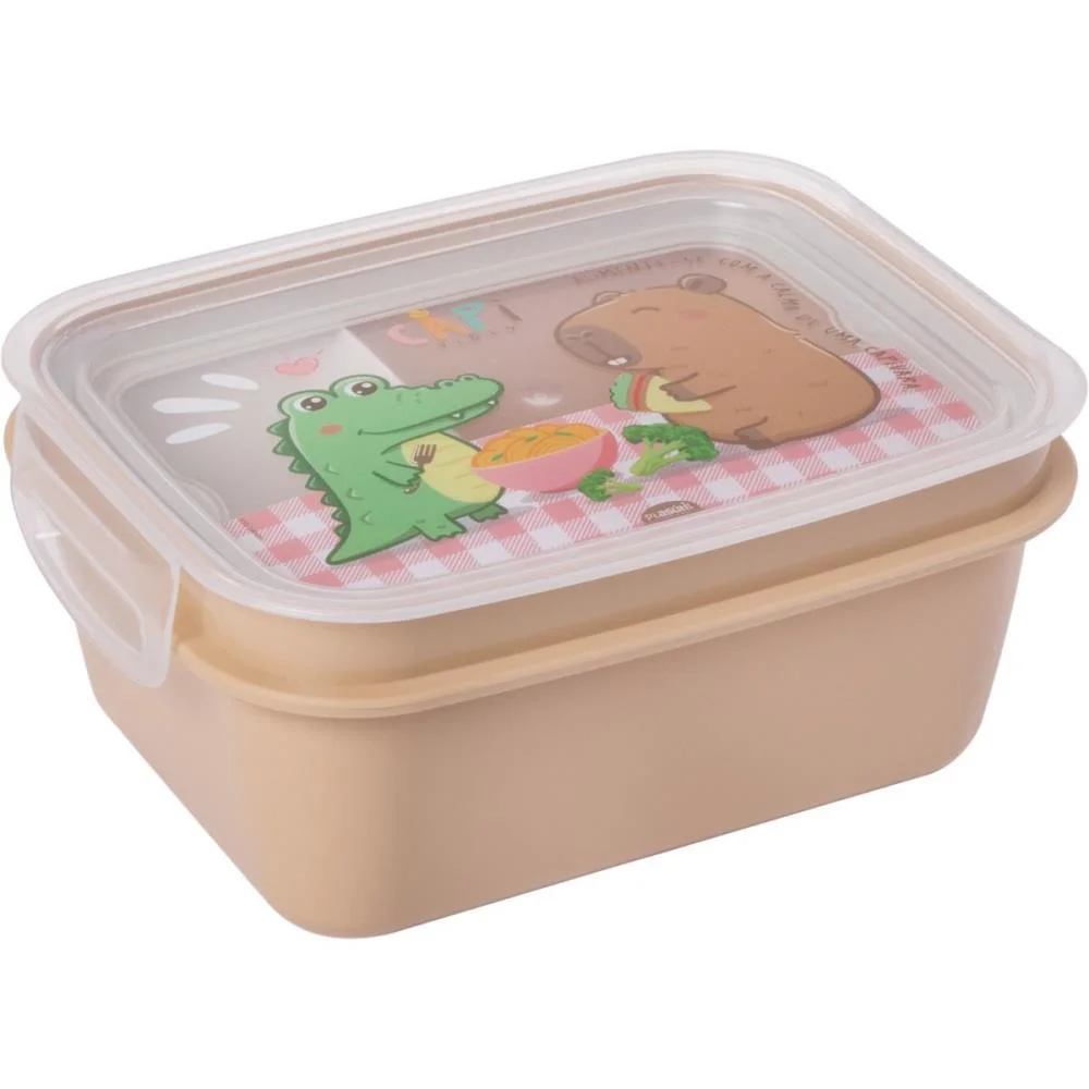 MARMITA CAPIVARA C/COMPARTIMENTO 850ML PLASUTIL (UNIDADE) - imagem 3