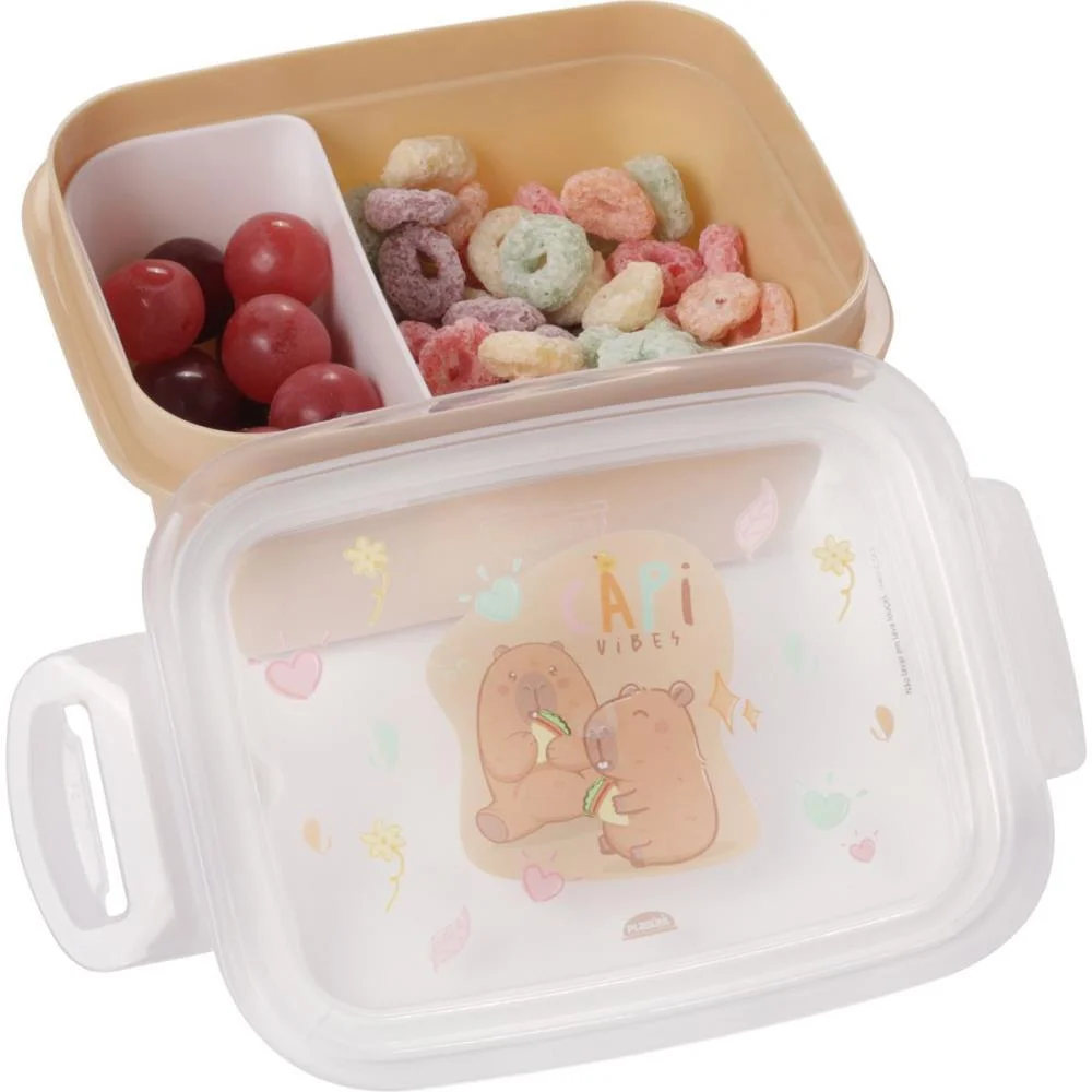 MARMITA CAPIVARA DECORADA FUN 630ML PLASUTIL (UNIDADE) - imagem 4