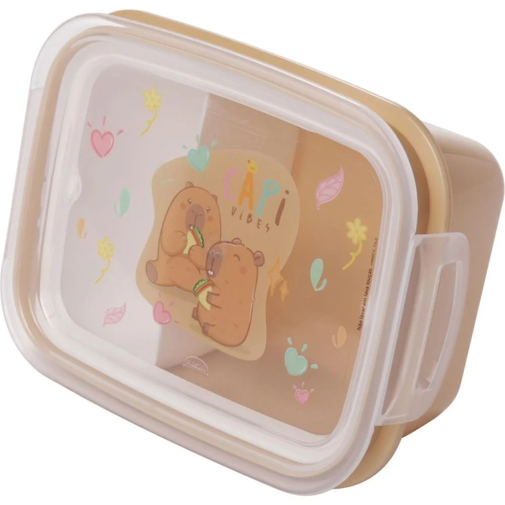 MARMITA CAPIVARA DECORADA FUN 630ML PLASUTIL (UNIDADE) - imagem 6
