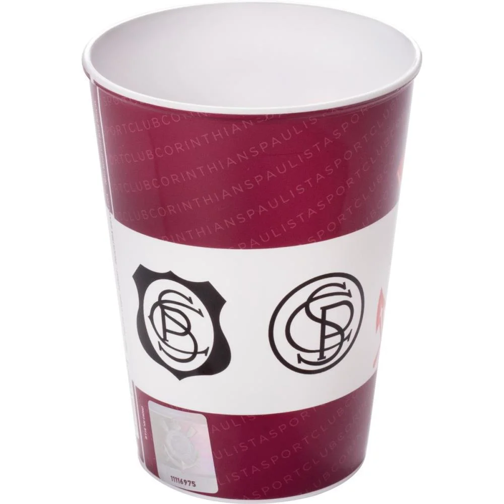 COPO DECORADO CORINTHIANS 320ML PLASUTIL (UNIDADE) - imagem 3