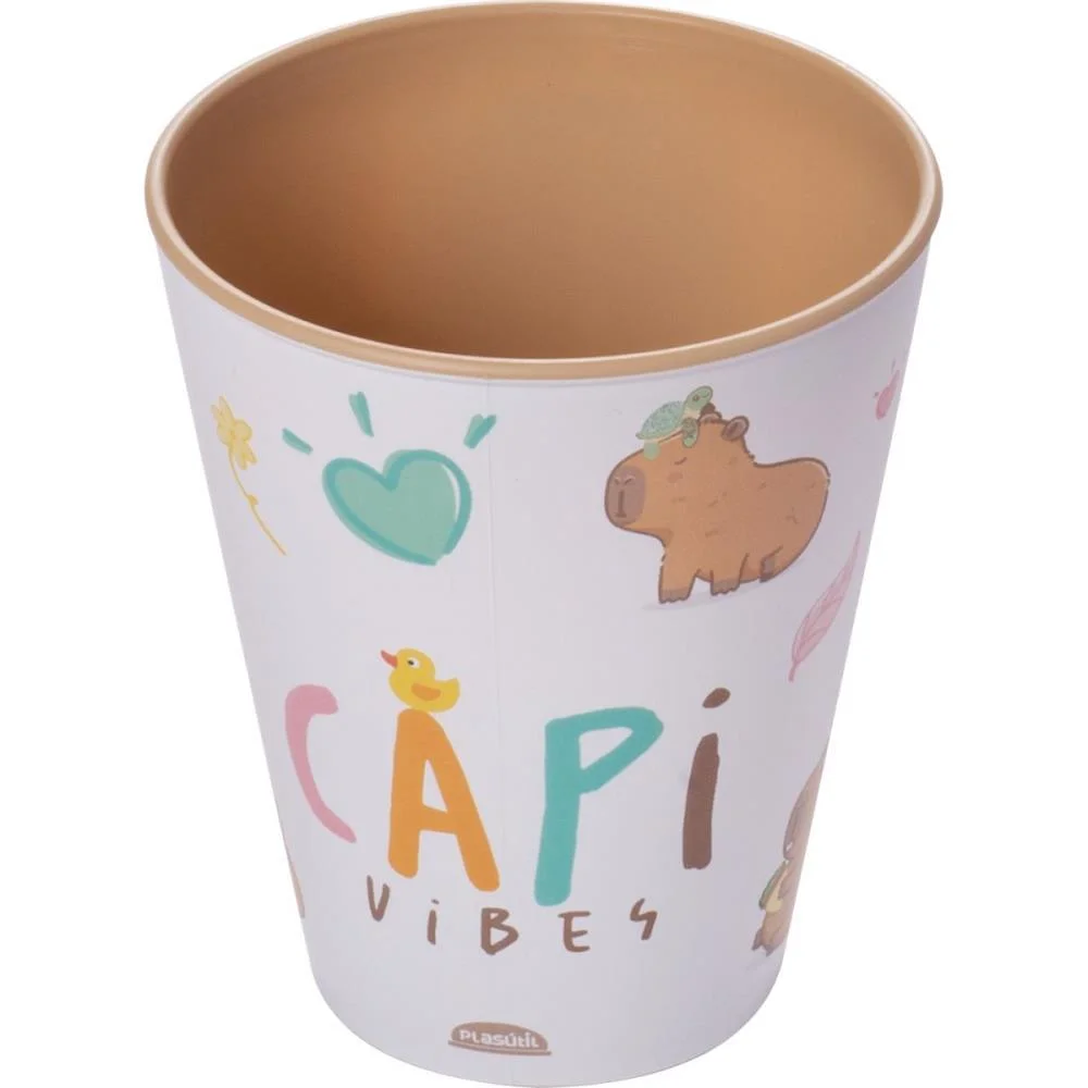 CANECA DECORADA CAPIVARA DECORADA FUN 360ML PLASUTIL (UNIDADE) - imagem 3