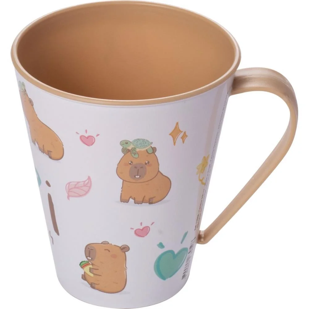 CANECA DECORADA CAPIVARA DECORADA FUN 360ML PLASUTIL (UNIDADE) - imagem 4
