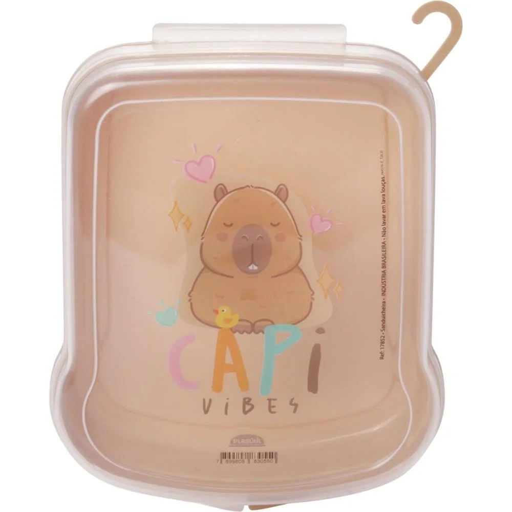 SANDUICHEIRA CAPIVARA DECORADA PLASUTIL (UNIDADE) - imagem 6