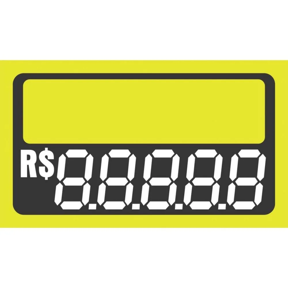 ETIQUETA GONDOLA DE PREÇO PVC MD. 55X32MM. COM 10 UNIDADES - imagem 3
