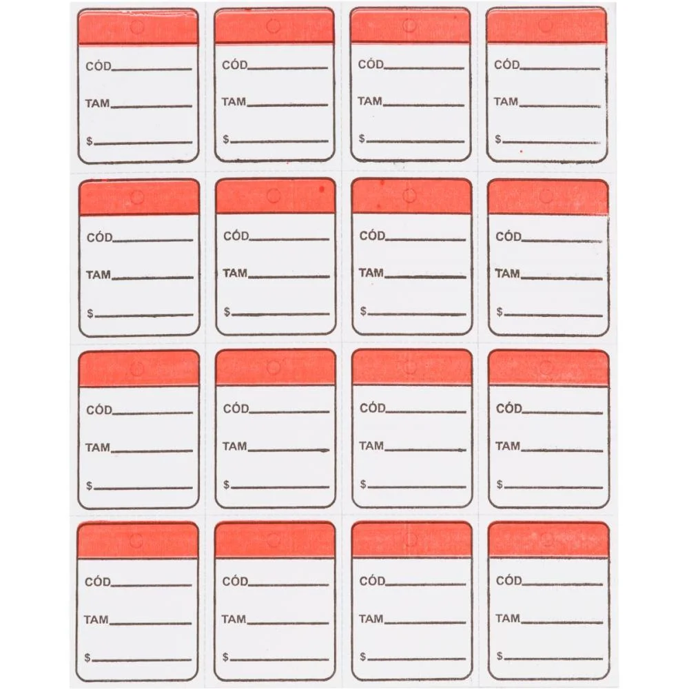 ETIQUETA PARA PREÇO TAG 30X38MM CARTAO VERMELHO FITACREL (PCT.C/1000) - imagem 3