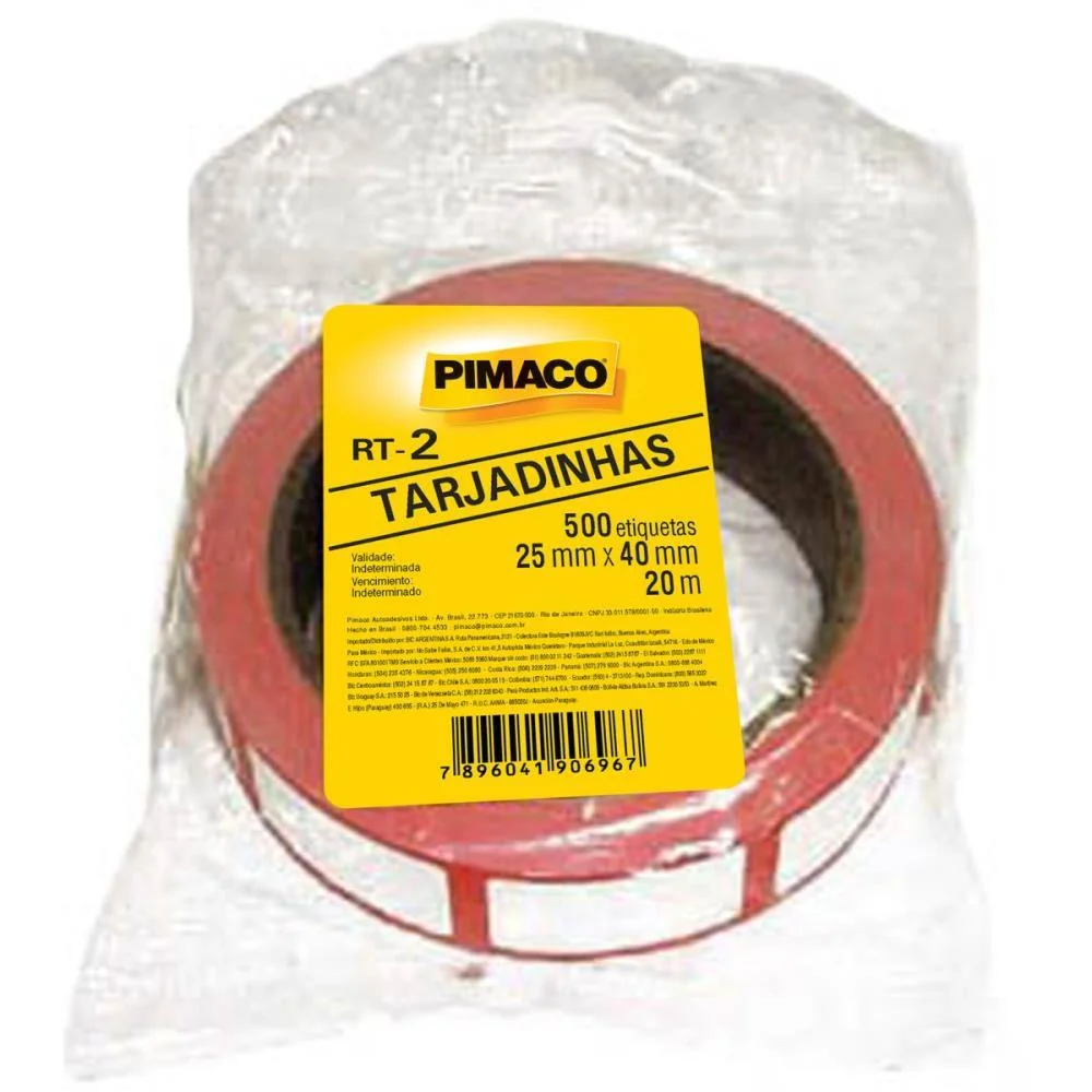ETIQUETA PARA PREÇO RT-2 GRD. 25X40MM RL C/500ETIQ PIMACO (ROLO) - imagem 3