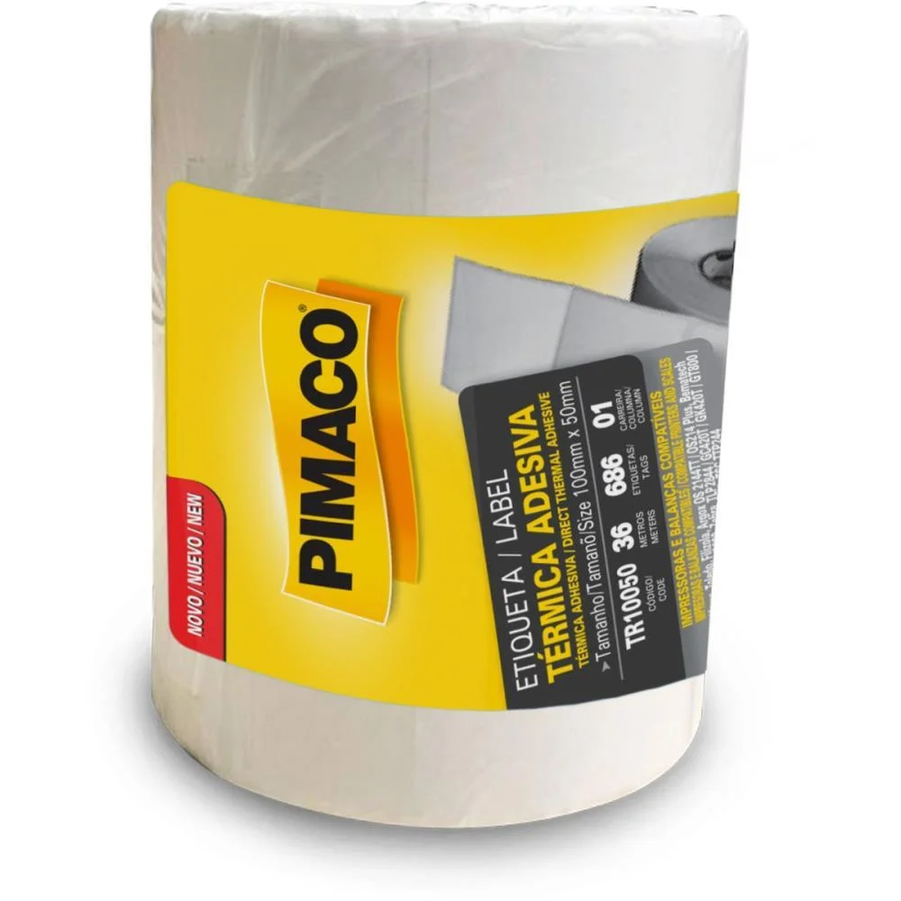 ETIQUETA ADESIVA TERMICA 100MMX50MM C/686 ETIQ. PIMACO (ROLO) - imagem 3