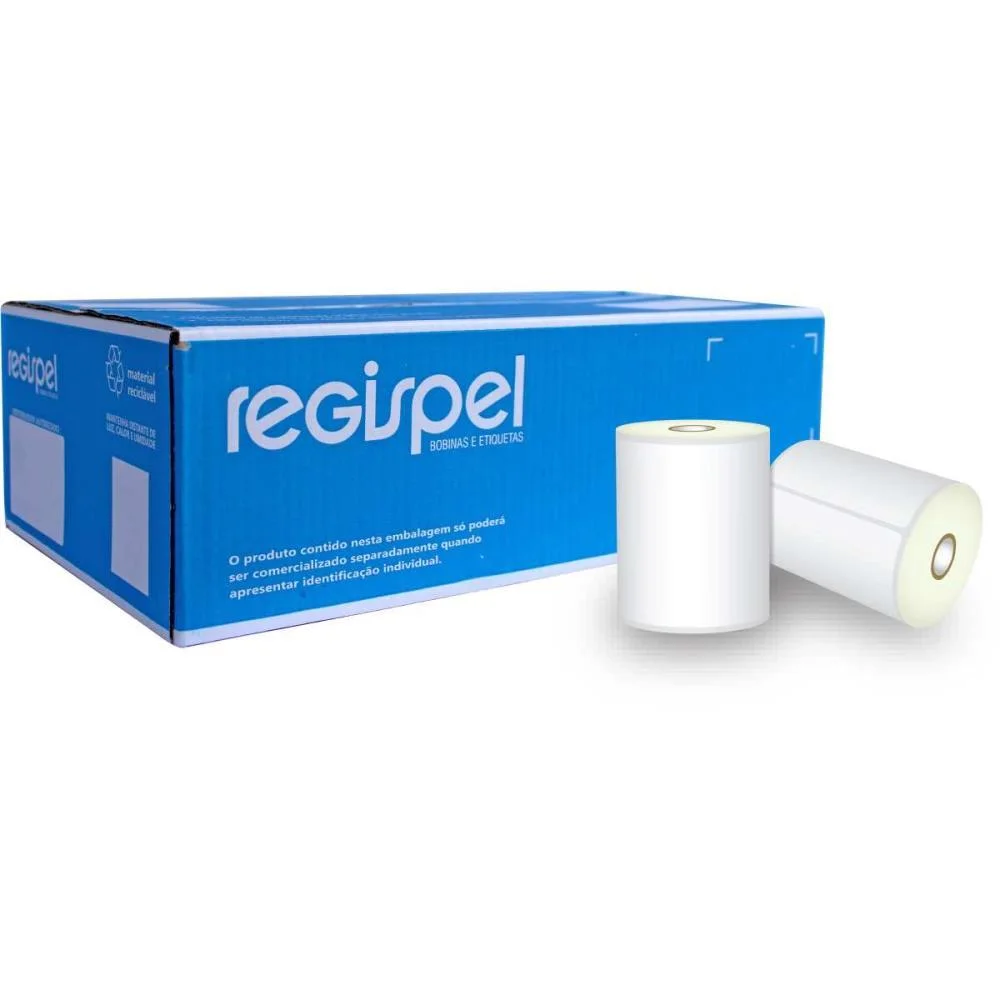 ETIQUETA ADESIVA TERMO BOPP 100X150MM 31MT REGISPEL (UNIDADE) - imagem 2