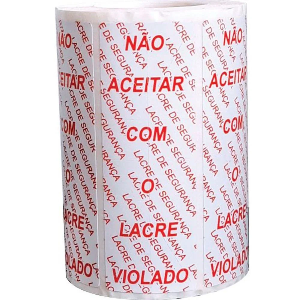 ETIQUETA ADESIVA LACRE SEGURANCA 100X35MM 500ET FITACREL (ROLO) - imagem 3