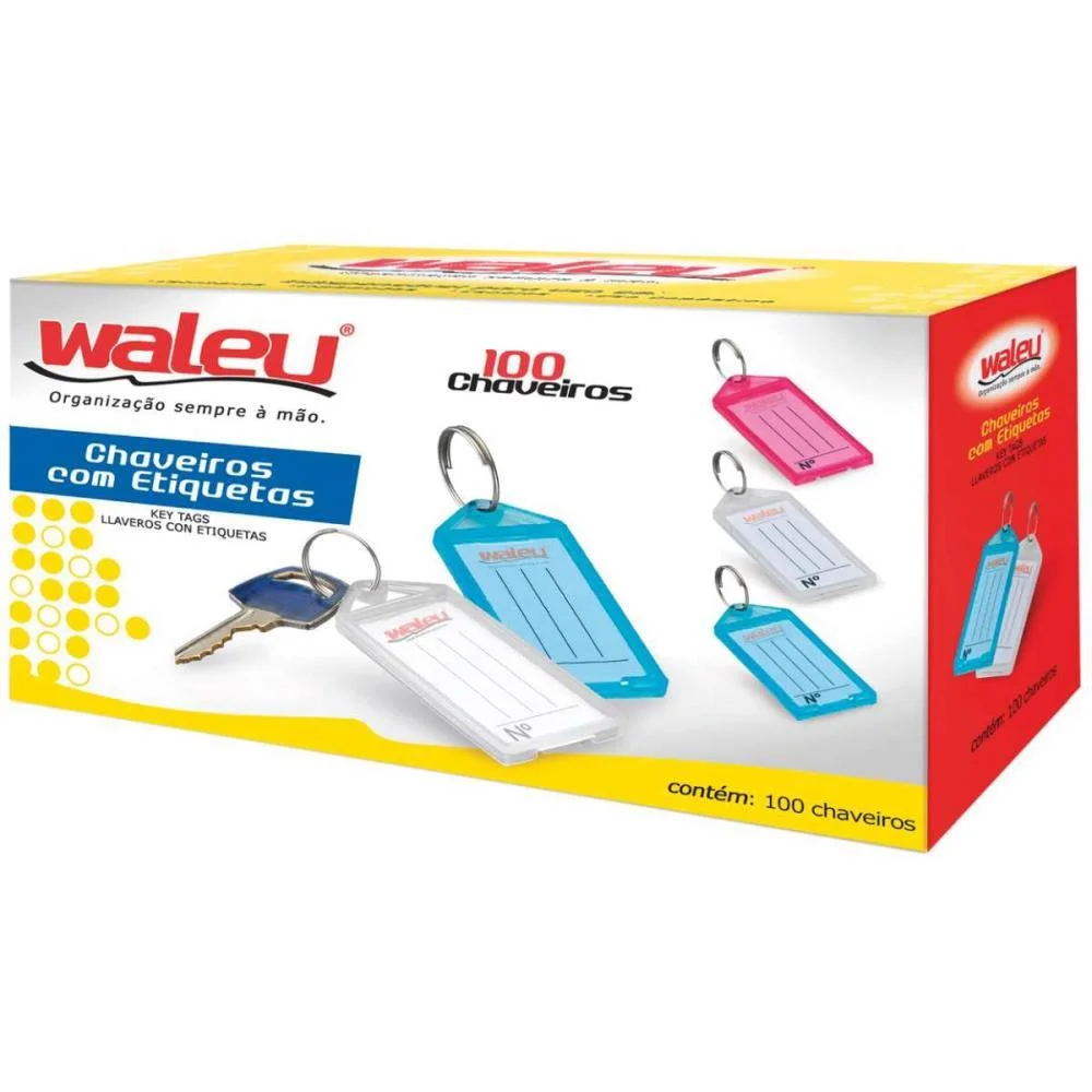 CHAVEIRO C/100 + 100 ETIQUETAS BRANCO MAXCRIL (CX.C/100) - imagem 4