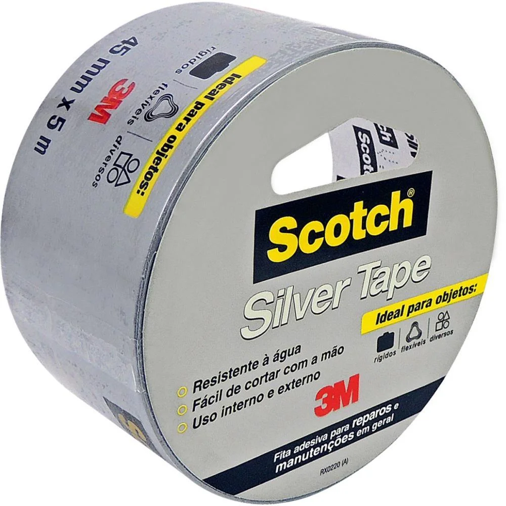 FITA DE ALTA RESISTENCIA SILVER TAPE SCOTCH3939 45MMX5M 3M (UNIDADE) - imagem 2