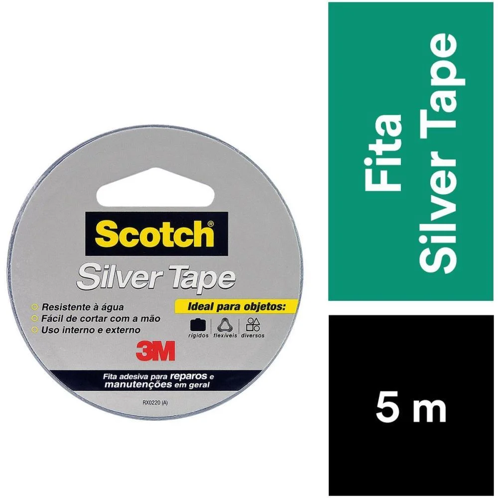 FITA DE ALTA RESISTENCIA SILVER TAPE SCOTCH3939 45MMX5M 3M (UNIDADE) - imagem 4