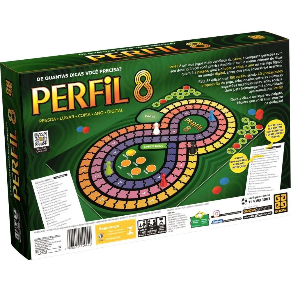 JOGO DE TABULEIRO PERFIL 8 GROW (UNIDADE) - imagem 4