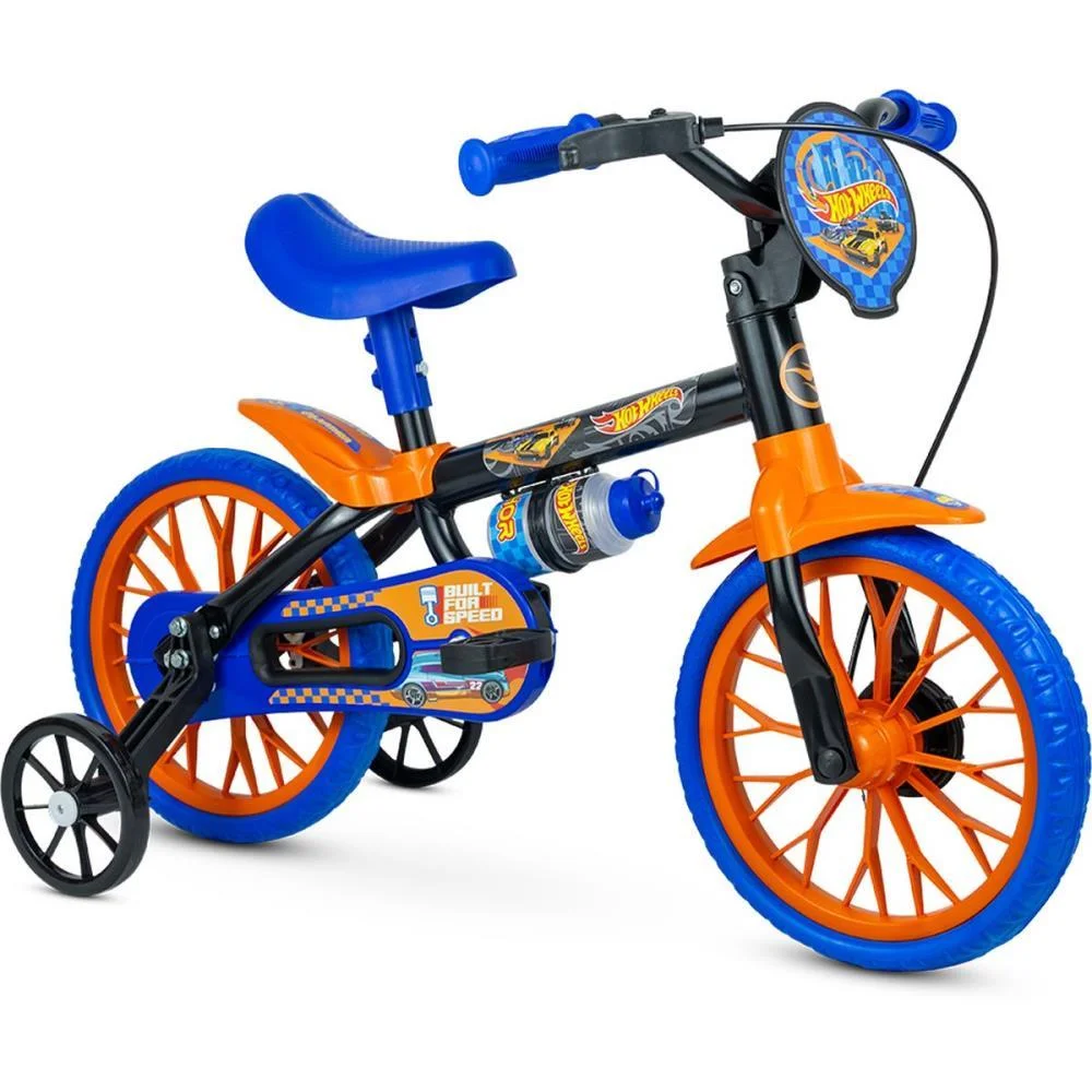 BICICLETA INFANTIL ARO 12 HOT WHEELS NATHOR (UNIDADE) - imagem 3