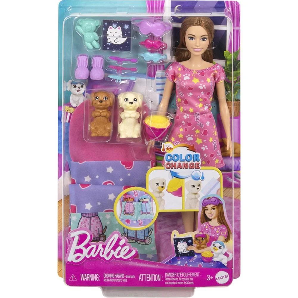 BARBIE FAMILY FESTA DO PIJAMA COM CACHORRINH MATTEL (UNIDADE) - imagem 9
