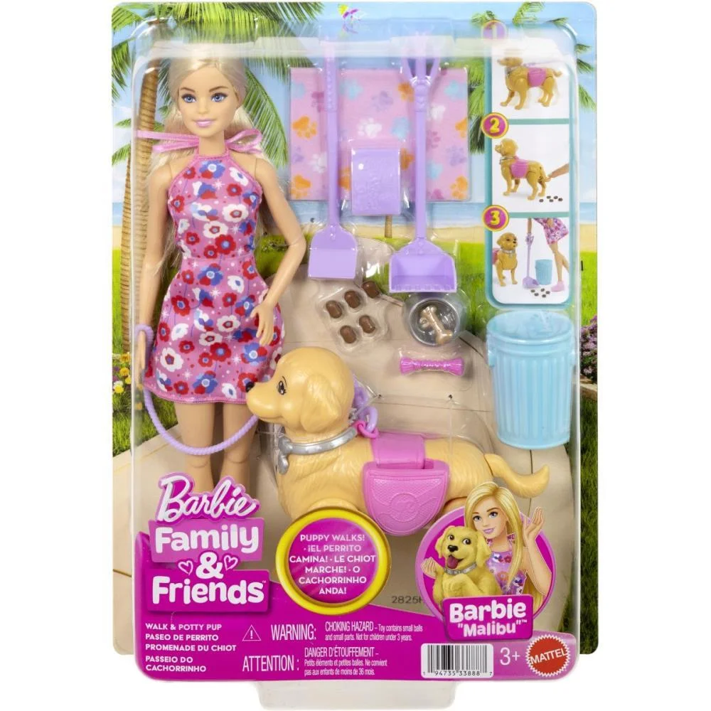 BARBIE FAMILY MALIBU PASSEIO C/CACHORRINHA MATTEL (UNIDADE) - imagem 5